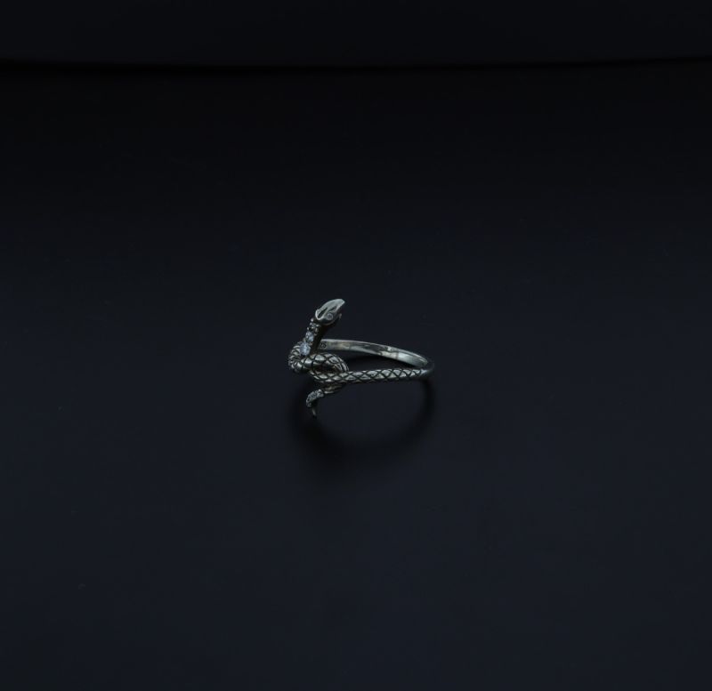Anello serpente in argento 