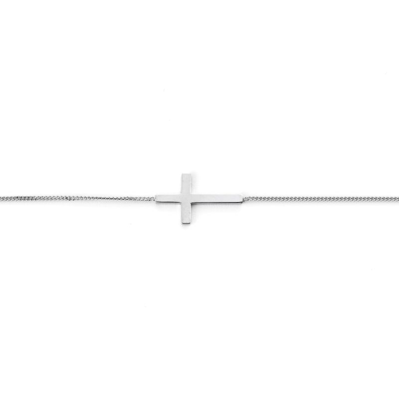 Bracciale in argento con croce