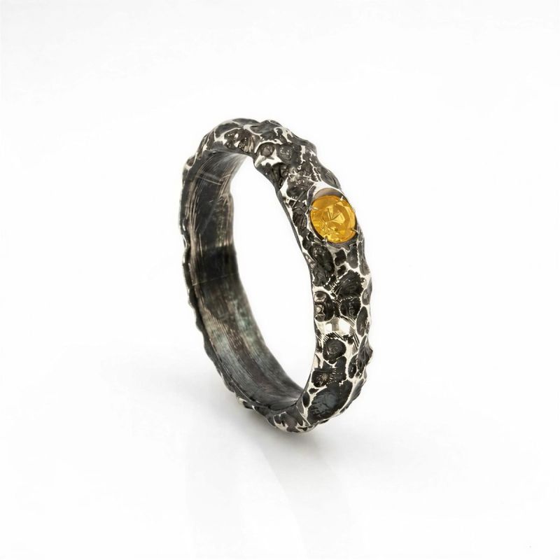 ANELLO SOLID CON ZAFFIRO GIALLO NATURALE