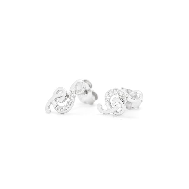Orecchini in argento chiave di violino