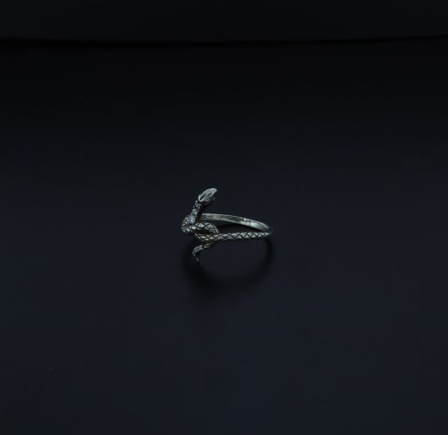 Anello serpente in argento 