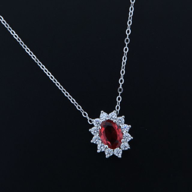 collana in argento 925‰ con centrale di zirconi 