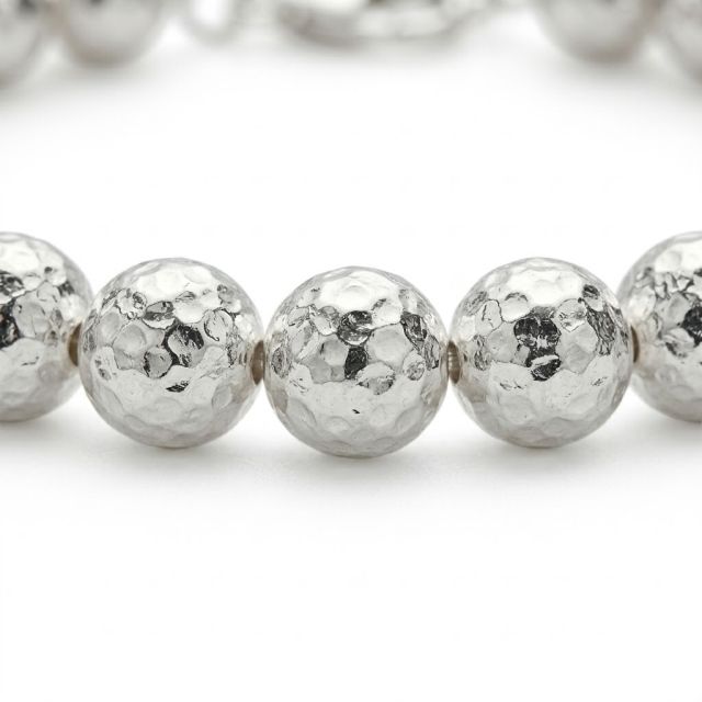 Bracciale in argento 925 sfere martellate