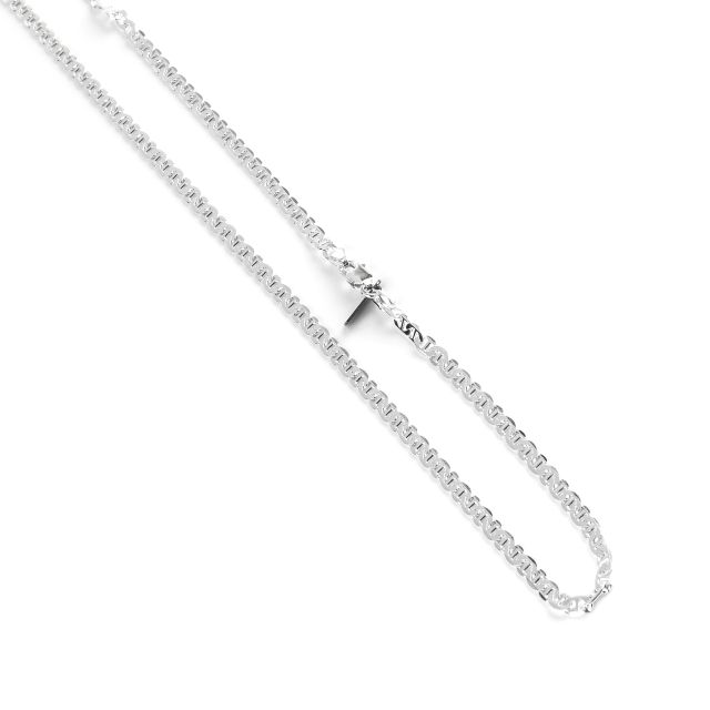 Collana argento catena traversino