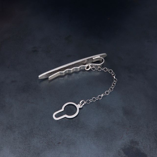 Fermacravatta in argento 925‰