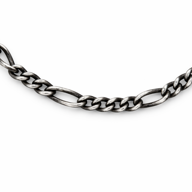 Bracciale in argento maglia figaro 