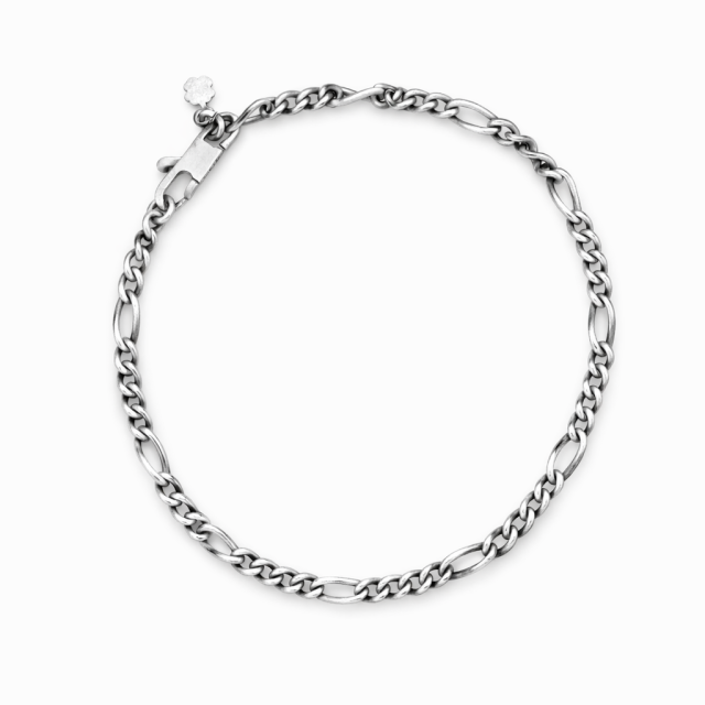 Bracciale in argento maglia figaro 
