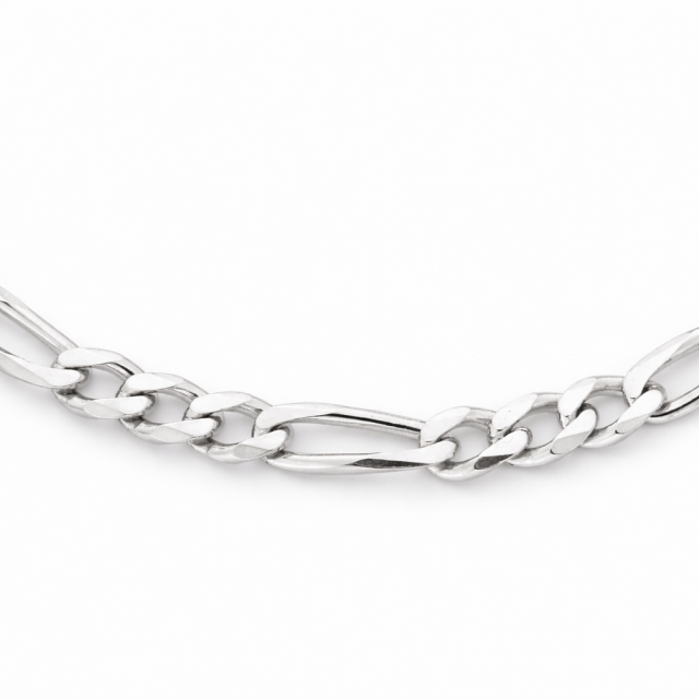 Bracciale in argento maglia figaro