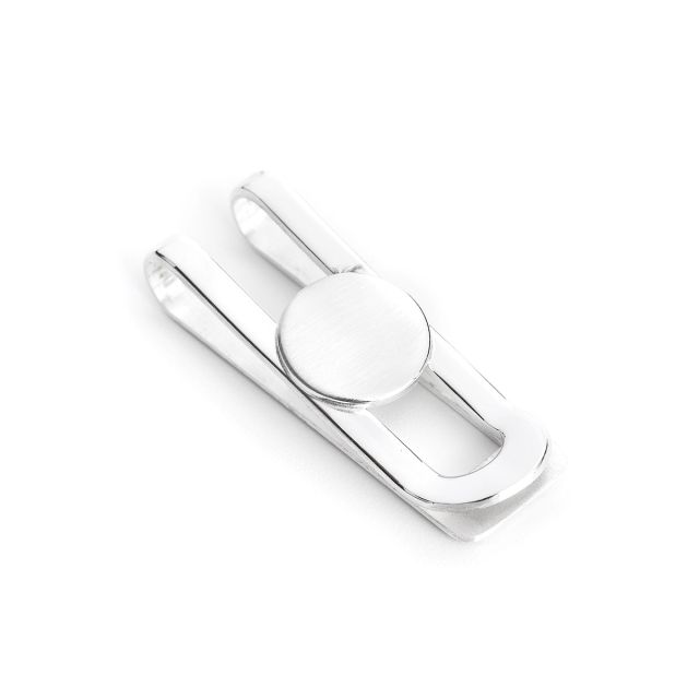 Fermasoldi in argento con bottone