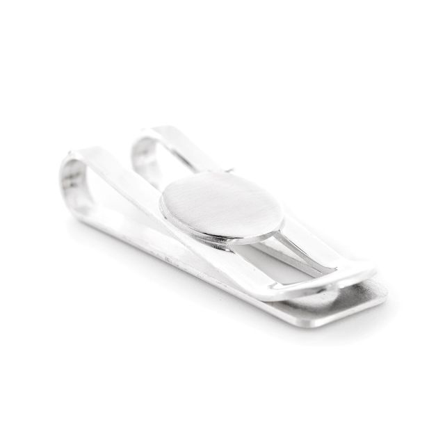 Fermasoldi in argento con bottone