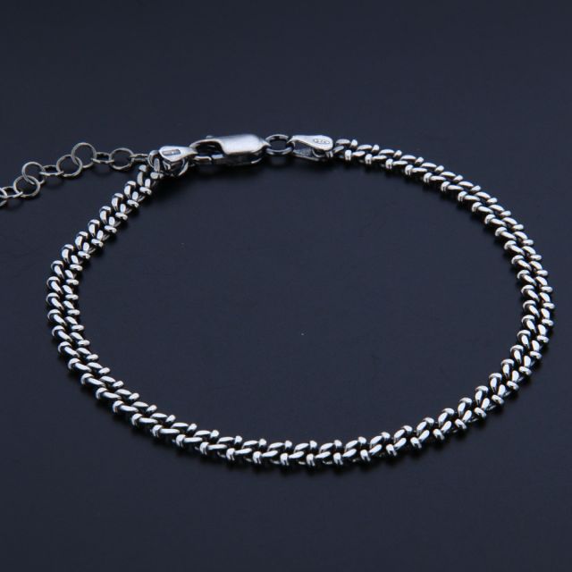 Bracciale argento maglia spinata