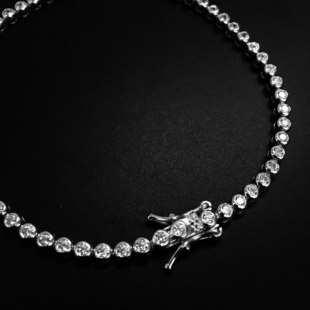 Bracciale tennis in argento 925% cipollina
