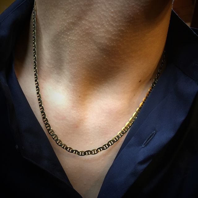 Catena maglia TRAVERSINO in argento 925‰ dorato