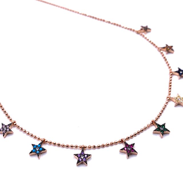 Collana pallina con stelle