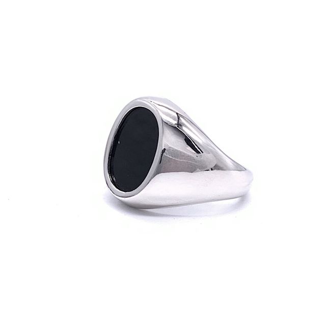 Anello ovale con onice
