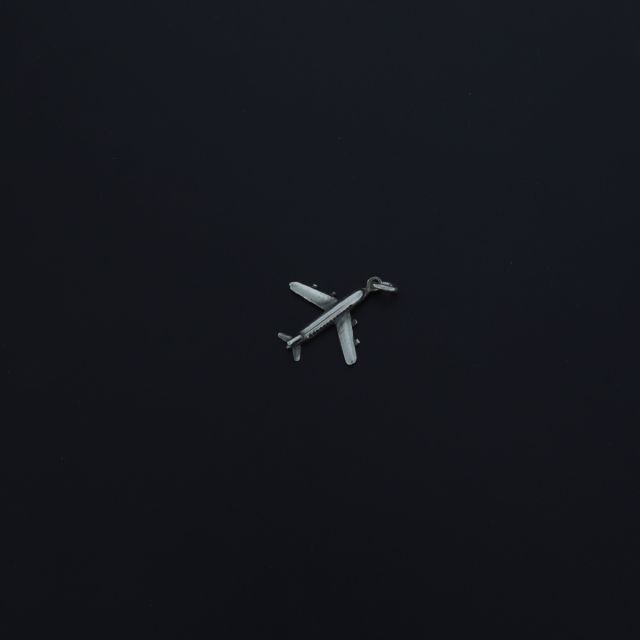 Ciondolo aereo in argento finitura acidata