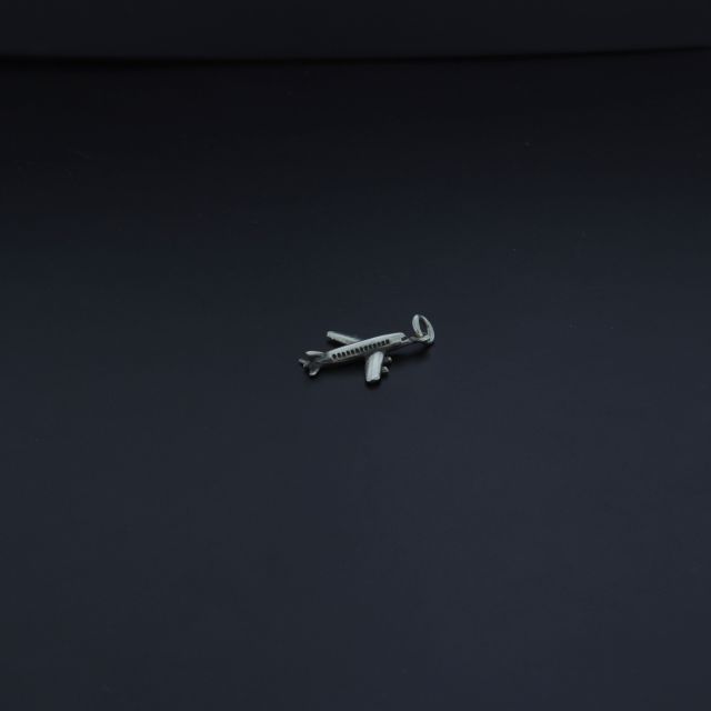 Ciondolo aereo in argento finitura acidata