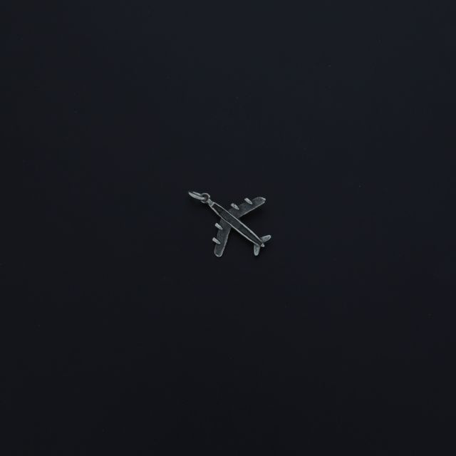 Ciondolo aereo in argento finitura acidata