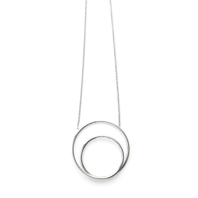 Catenina in argento con doppio cerchio grande