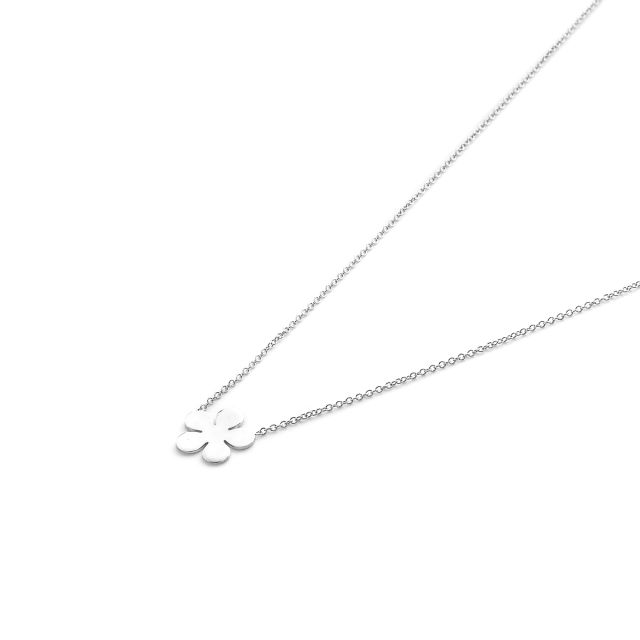 Catenina in argento con fiore pendente