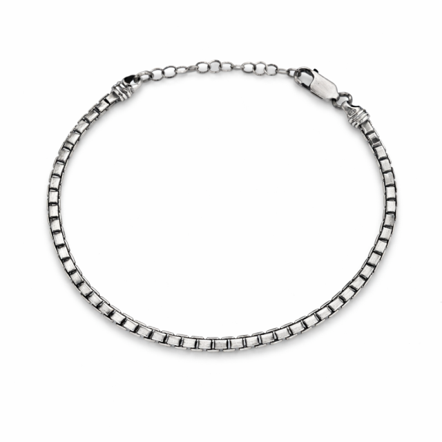 Bracciale in argento 925 maglia veneta stondata 