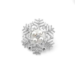 Spilla A Fiocco Di Neve Donna Con Cristalli | Gioiello Invernale YDOIIU - 4