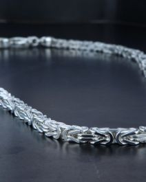 Bracciale Albert M con Catena Grumetta e Texture Rigata