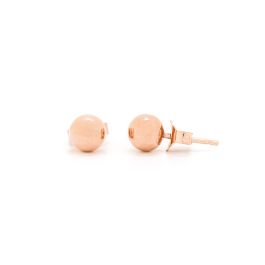 Orecchini A Cerchio Aperti In Argento Sterling Con Sfera Finale 5mm - Gioiello Elegante Donna - 3
