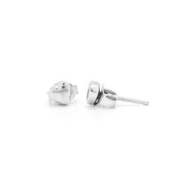 Orecchini A Cubo In Argento Sterling 925 - 5mm, Piccoli E Minimal, Chiusura A Farfalla