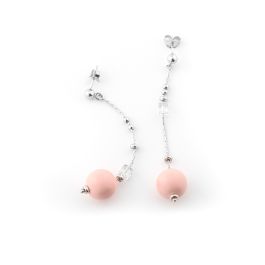 Orecchini Pendenti Extra Lunghi In Argento Tibetano Con Giada Rosa – Fatti A Mano UK - Foto 3