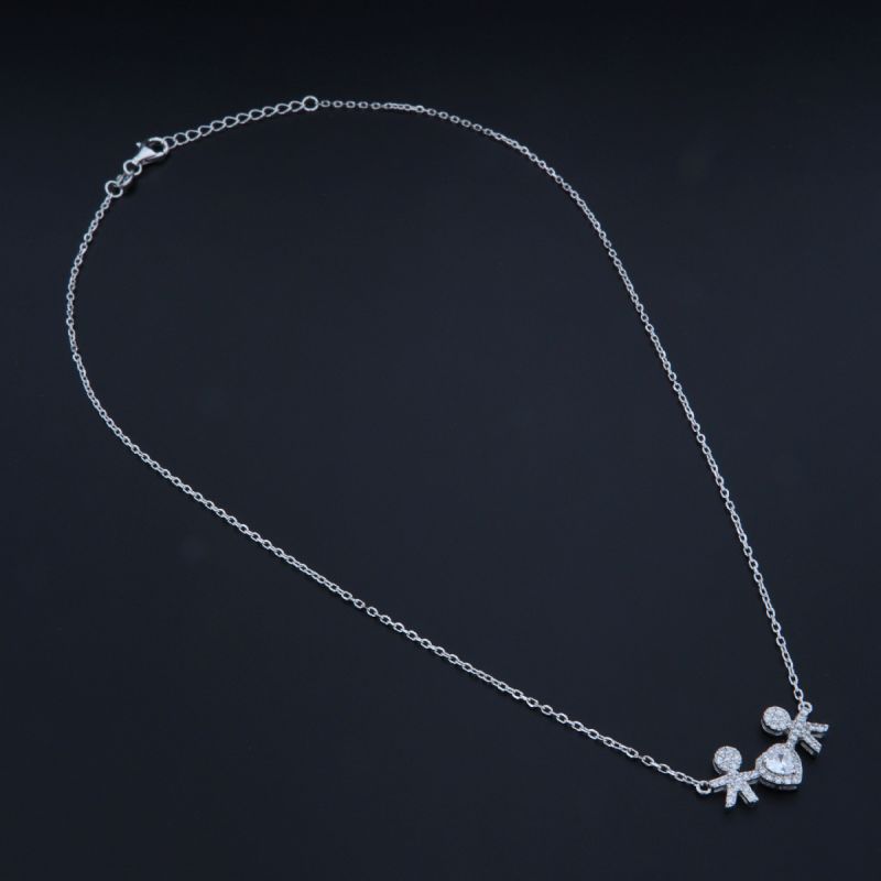 collana in argento 925‰ con bambini