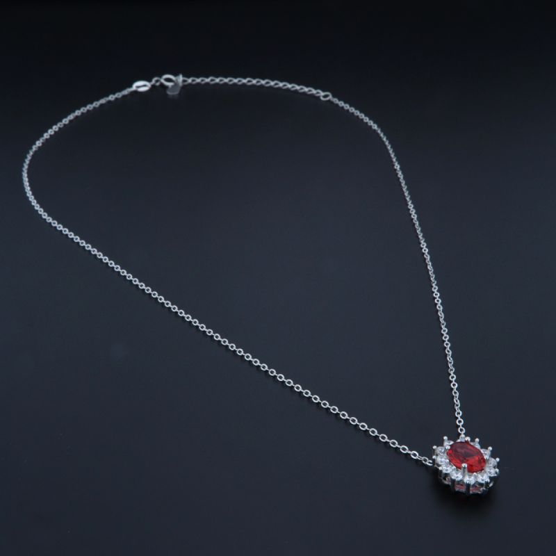 collana in argento 925‰ con centrale di zirconi 