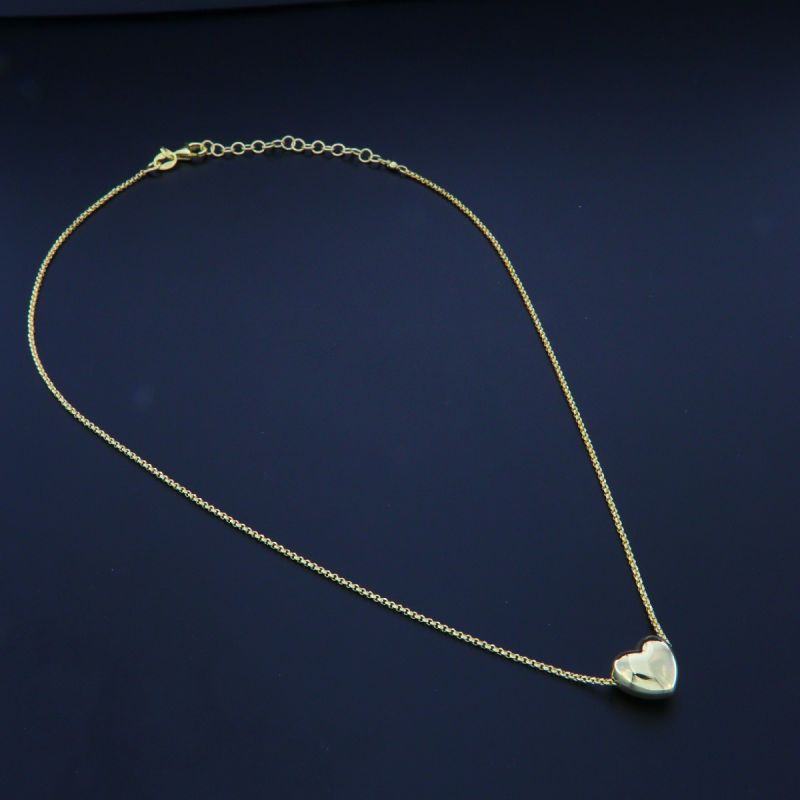 Collana con cuore passante in argento 925‰ dorata