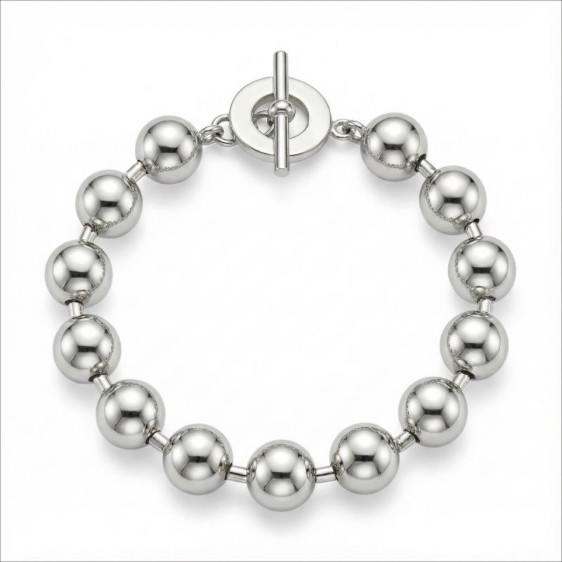 Bracciale in argento con sfere da 8 mm