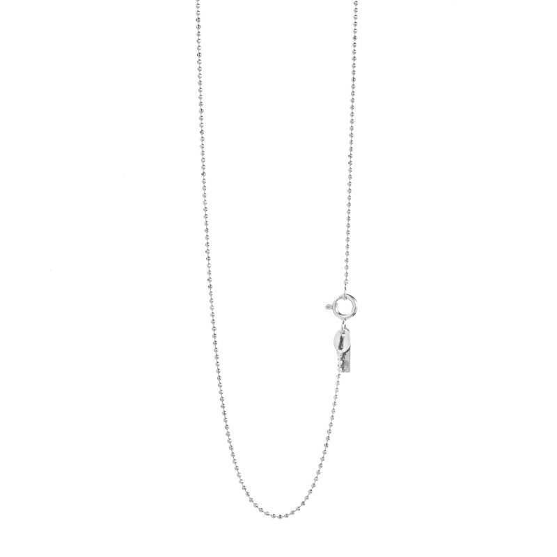 Collana in argento a palline diamantate