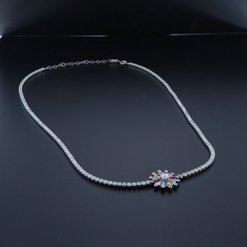 collana in argento con centrale rainbow