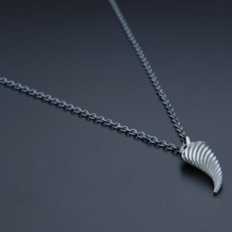 collana con corno argento 925‰