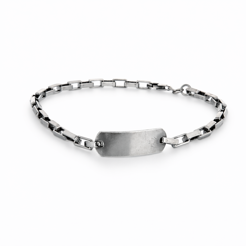 Bracciale forzatina con targa 