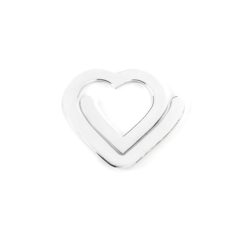 Fermasoldi in argento a forma di cuore