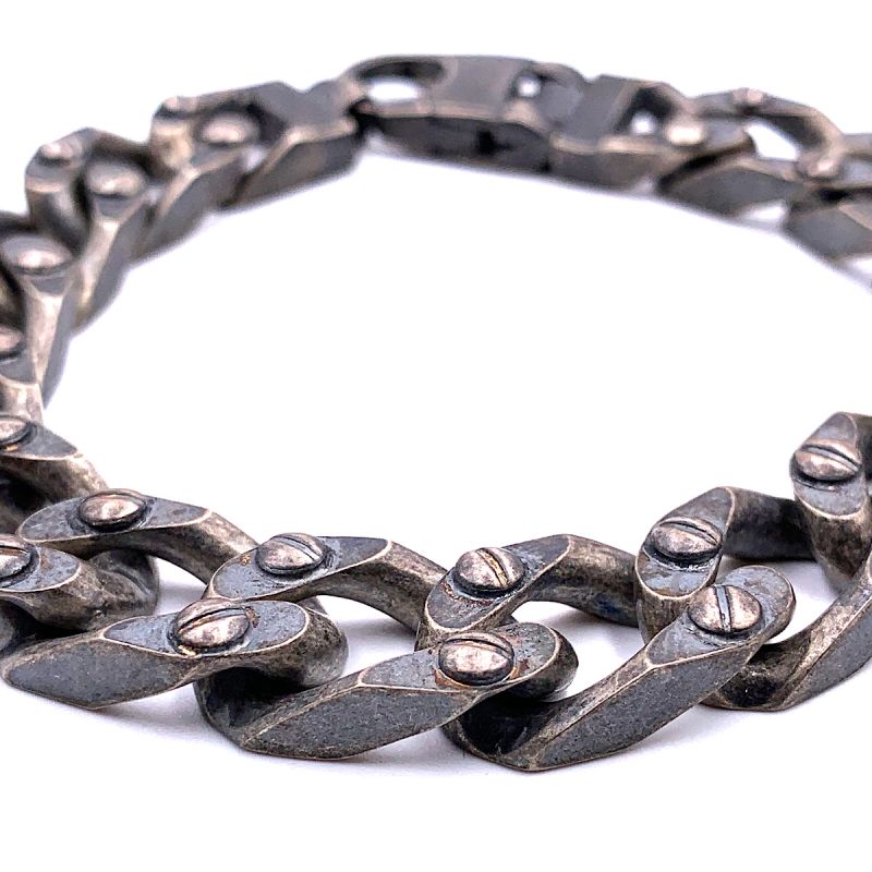 Bracciale Grumetta con viti in argento 925‰  