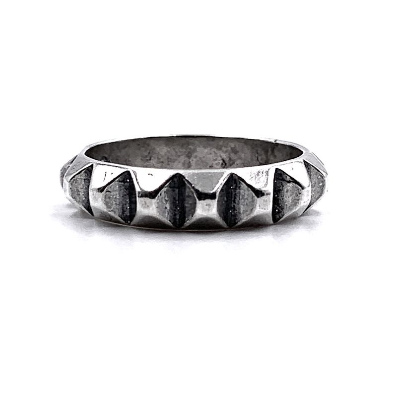 Fede in argento 925‰ con piramidi