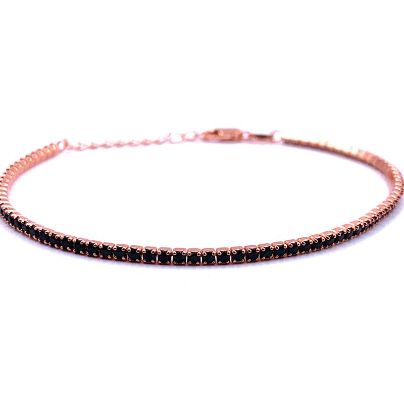 Bracciale in argento 925‰ tennis finitura rosè