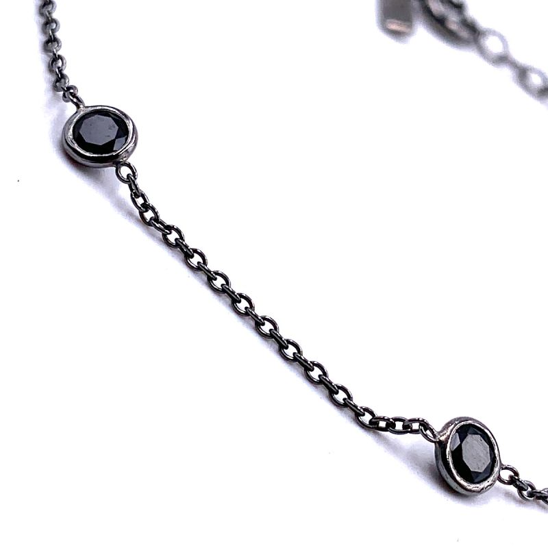 Bracciale in argento 925‰ rodio nero