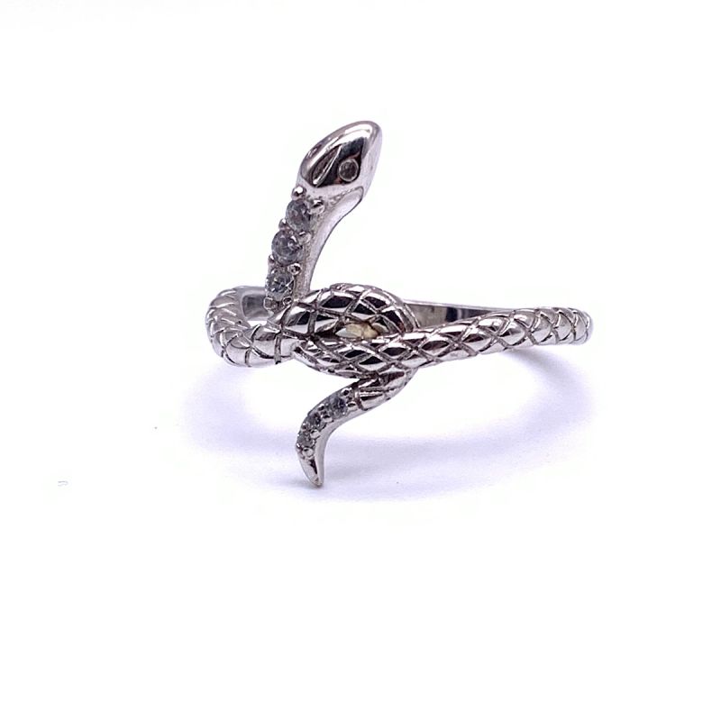 Anello serpente in argento 