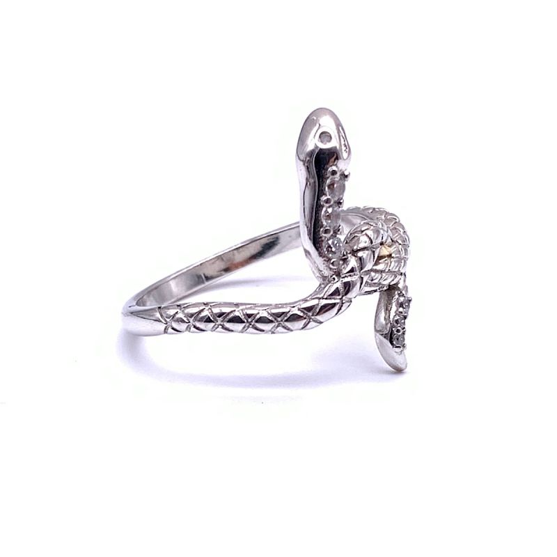 Anello serpente in argento 