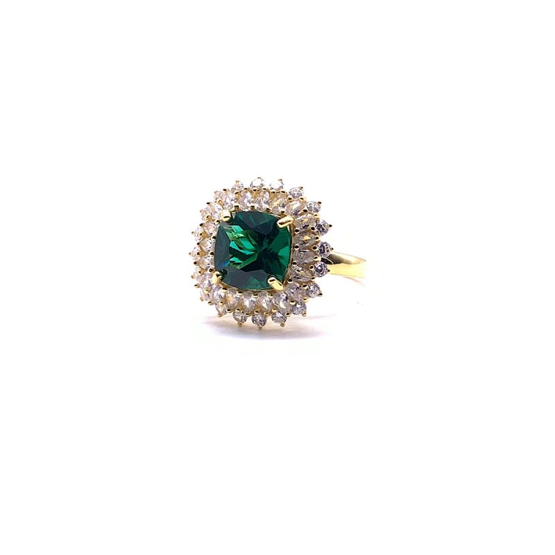 Anello regina con zirconi