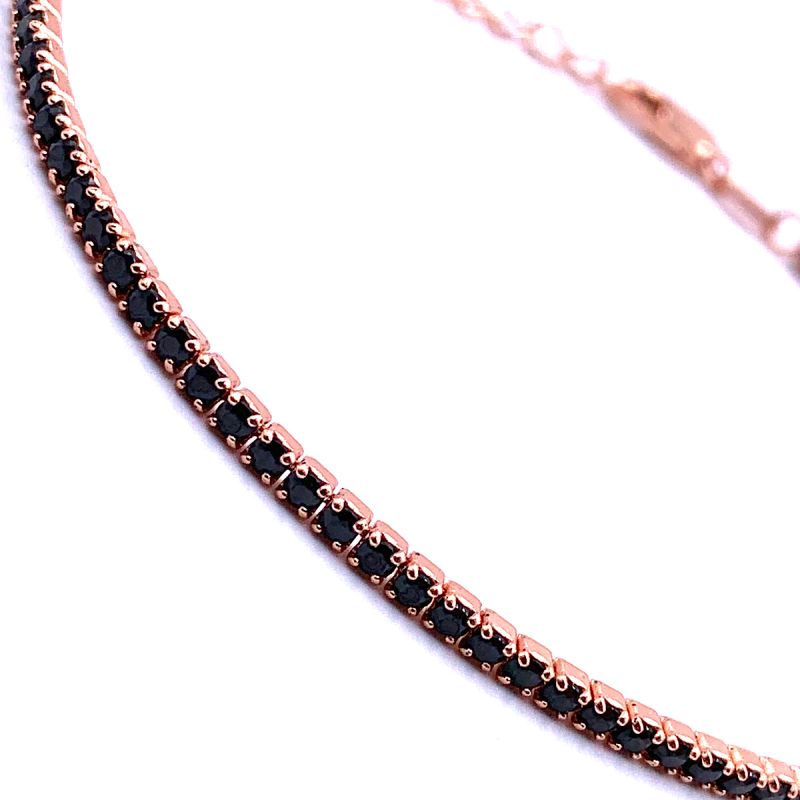 Bracciale in argento 925‰ tennis finitura rosè