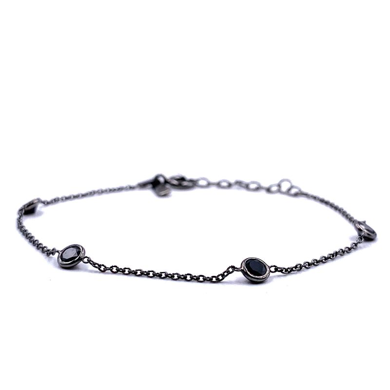 Bracciale in argento 925‰ rodio nero