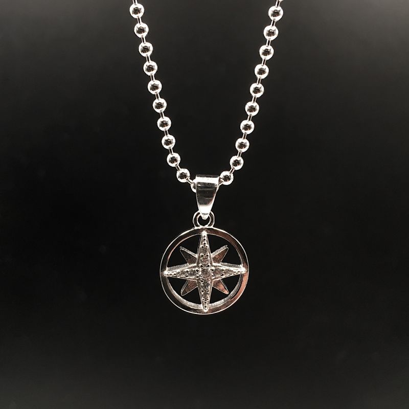 Ciondolo Rosa dei venti in argento 925‰ 