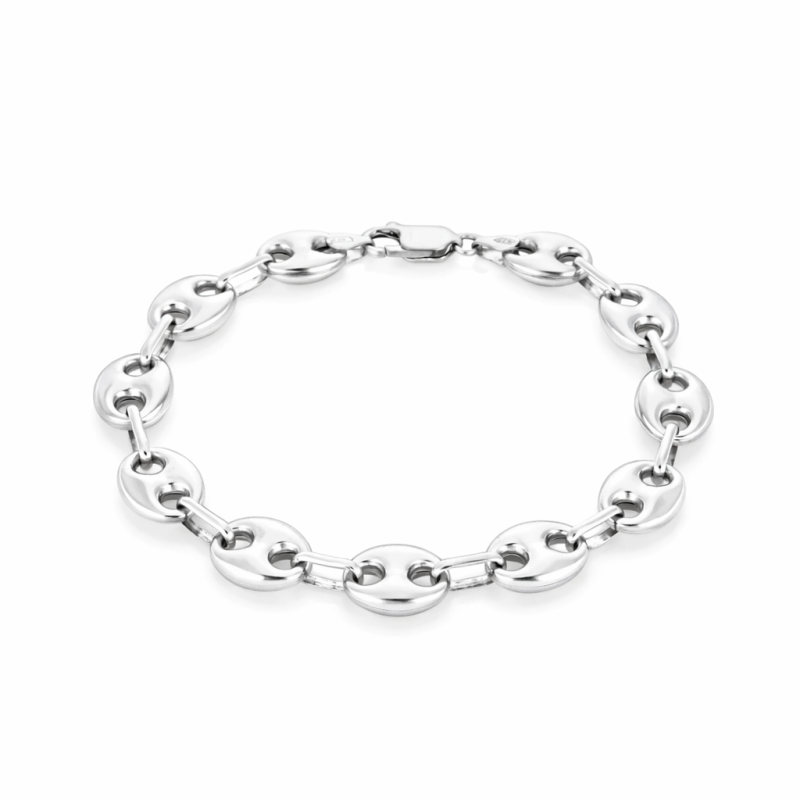 Bracciale in argento 925 maglia marina
